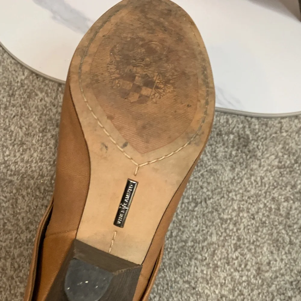 Vince Camuto Tan Fold-Over‎ Ankle Booties